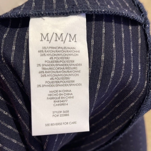 CAbi Carriage Jacket Button Ponte Long Classic Navy Blue Dotted Style 5648 - Picture 5 of 7